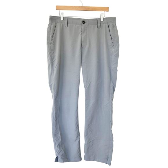 Under Armour Gray Flat Front Chino Golf Pants Sz 36x30 - Picture 1 of 6